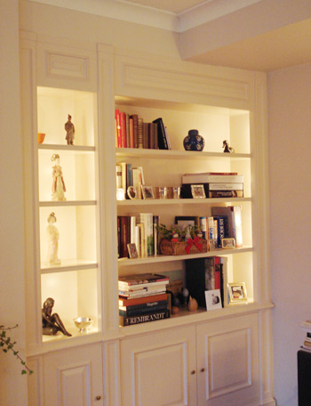 bibliotheque mdf pâtinée